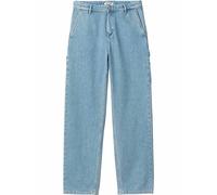 Carhartt - Loose cotton trousers - W' Pierce Pant Straight Stone Bleached Blue for Women - Size 30 US Blue