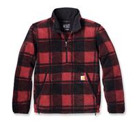 Carhartt Loose Fit Fleece Pullover Crabapple/black Plaid L