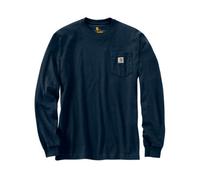 Carhartt Loose Fit Heavyweight Long Sleeve Pocket T-Shirt Navy M
