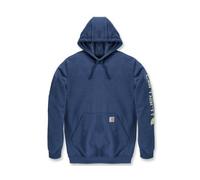Carhartt Loose Fit Midweight Logo Sleeve Graphic Sweatshirt Deep Ocean Heather S