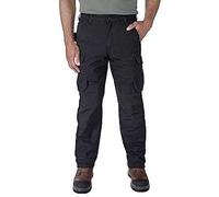 Carhartt Male Cargo pant - relaxed straight steel rugged flex™ ripstop double-front cargo trousers - Black - W34 (L30)