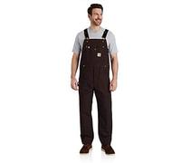 Carhartt Men's 102776 Duck Bib Overalls - Unlined - 34W x 32L - Dark Brown
