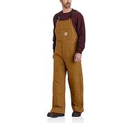 Carhartt Male Dungaree - loose fit firm duck insulated bib dungarees - Brown - S