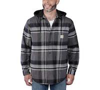 Carhartt Male Flannel shirt - rugged flex™ relaxed fit flannel fleece lined hooded shirt jac - Black - XL