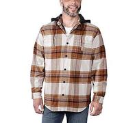 Carhartt Male Flannel shirt - rugged flex™ relaxed fit flannel fleece lined hooded shirt jac - Brown - XL