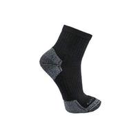 Carhartt Men's Midweight Cotton Blend Quarter Sock 3 Pack, Black, Large