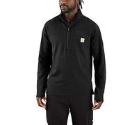 Carhartt Male T-shirt - carhartt force™ relaxed fit mock neck half-zip t-shirt - Black - S