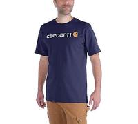 Carhartt Male T-shirt - dearborn relaxed logo t-shirt - Blue - M