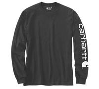 Carhartt Male T-shirt - dearborn relaxed ls sleeve-logo t-shirt - Black - L