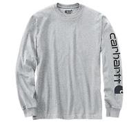 Carhartt Male T-shirt - dearborn relaxed ls sleeve-logo t-shirt - Grey - S