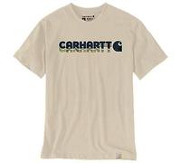 Carhartt Male T-shirt - irvine relaxed layered logo t-shirt - Beige - M