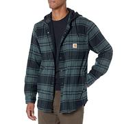 Carhartt Workwear 105621 Flannel Fleece Lined Hooded Shirt Jacket Elm L