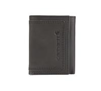 Carhartt Men’s Leather Triple Stitch Wallet, Durable Full-Grain Leather Bifold, Trifold & Rodeo Styles, Gifts for Men, Black (Trifold), One Size, Leather Triple Stitch Wallet, Durable Leather Bifold
