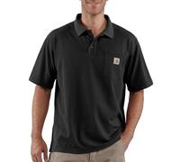 Carhartt Men's Loose Fit Midweight Short-Sleeve Pocket Polo, Black, Medium