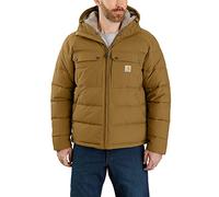 Carhartt Men Winter Jacket Loose Fit Midweight Insulated, Color:Oak Brown, Size:L