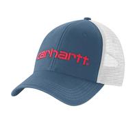 Carhartt Canvas Mesh-Back Logo Graphic Cap Baseball, Deep Ocean, OS
