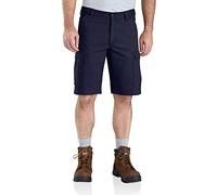 Carhartt Men's 103542 Rugged Flex® Relaxed Fit Canvas Cargo Work Short, Navy, 32