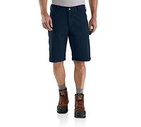 Carhartt Men's 103652 Rugged Flex Rigby Work Dungaree Short - 11 Inch - 34 - Navy