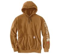 Carhartt Men's 104505 Flame-Resistant Force® Midweight Sleeve Logo Hood, Carhartt Brown, XL