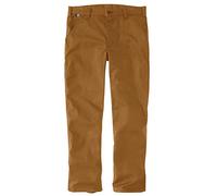 Carhartt Men's 105014 Flame Resistant Rugged Flex® Relaxed Fit Duck Uti, Carhartt Brown, 33W x 32L