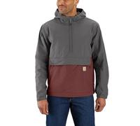 Carhartt Men's 105749 Rain Defender® Loose Fit Lightweight Packable Ano, Steel/Apple Butter, S