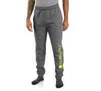Carhartt Men's 105899 Relaxed Fit Midweight Tapered Graphic Sweatpant, Carbon Heather, Small