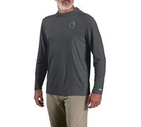 Carhartt Men's Force Sun Defender Lightweight Long-Sleeve Hooded Logo Graphic T-Shirt Steel