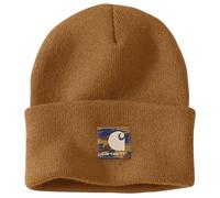Carhartt Men's 106336 Knit Camo Patch Beanie, Carhartt Brown, One size