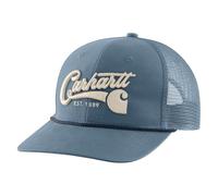 Carhartt Men's 106344 Canvas Mesh-Back Script Cap, Thundercloud, One size