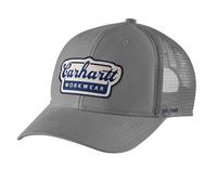 Carhartt Men's 106738 Rugged Flex™ Twill Mesh-Back Script Patch Cap, Steel, One size