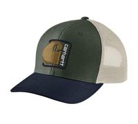 Carhartt Men's 106742 Canvas Mesh-Back C Patch Cap, Forestry Green, One size