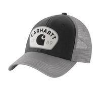 Carhartt Men's 106743 Canvas Mesh-Back 1889 Patch Cap, Asphalt, One size