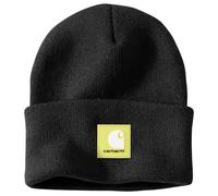 Carhartt Men's 106920 Knit Rubber Patch Beanie, Black, One size