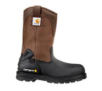 Carhartt Men's 11" Wellington Waterproof Steel Toe Leather Pull-On Work Boot CMP1259, Brown/Black, 10 M US