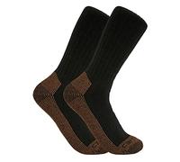Carhartt Men's 2 x Medium Weight Toe Socks, Black, XL