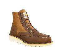 Carhartt Men's 6" Moc Toe Wedge Boot FW6035-M Ankle, Brown Leather & TAN Duck, 10.5