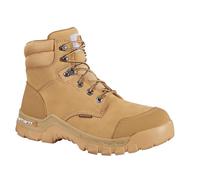 Carhartt Men's 6" Rugged Flex Waterproof Breathable Composite Toe Leather Work Boot CMF6356, Wheat, 9.5 M US