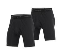 Carhartt Men's 8" Inseam Basic Cotton-Poly Boxer Brief 2-Pack, Black, XL