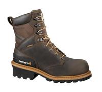 Carhartt Men's 8" Waterproof Composite Toe Leather Logger Boot CML8360, Crazy Horse Brown, 9.5 W US