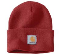 Carhartt Men's Knit Cuffed Beanie Closeout Hat, Crabapple, One Size