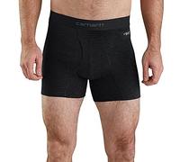 Carhartt Men's Base Force 5" Inseam Tech Boxer Brief, Black Grid, XL