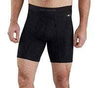 Carhartt Men's Base Force 8" Inseam Tech Boxer Brief, Black Grid, XL