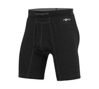 Carhartt Men's Base Force 8" Inseam Tech Boxer Brief, Black Grid, XL