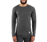 Carhartt Men's Base Force Heavyweight Polyester-Wool Crew Layer Top, Black Heather, XXL