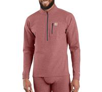 Carhartt Men's Base Force Heavyweight Quarter-Zip Layer Top, Fired Brick Heather, XL