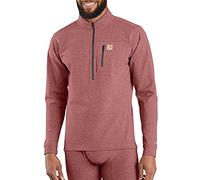 Carhartt Men's Base Force Heavyweight Quarter-Zip Layer Top, Fired Brick Heather, XXXXL
