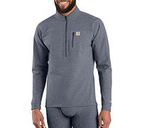 Carhartt Men's Base Force Heavyweight Quarter-Zip Layer Top, Navy Heather, XXL