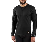 Carhartt Men's Base Force Midweight Classic Henley Layer Top, Black, XXXL