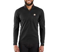 Carhartt Men's Base Force Midweight Tech Quarter-Zip Layer Top, Black, S
