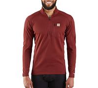 Carhartt Men's Base Force Tech Langarm-Shirt mit Viertelreißverschluss Layer Top, Fired Brick, S